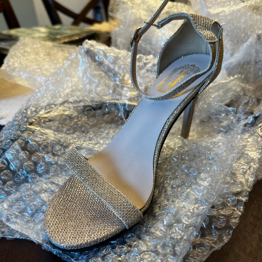 Gold Glitter Heels